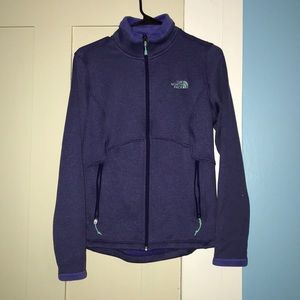 Purple zip-up North Face Jacket